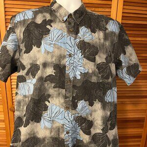 O'NEILL SZ XL MODERN FIT 100% COTTON SHORT SLEEVE SHIRT W/HAWAIIAN PRINT